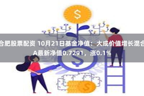 合肥股票配资 10月21日基金净值：大成价值增长混合A最新净值0.7291，涨0.1%