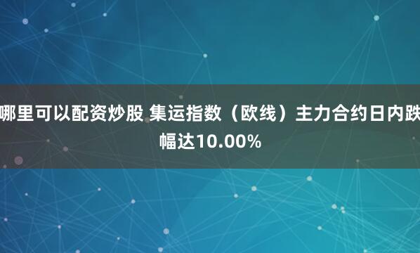 哪里可以配资炒股 集运指数（欧线）主力合约日内跌幅达10.00%